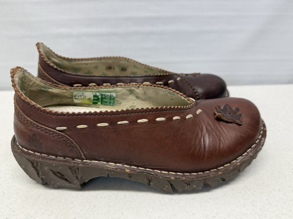 EL Naturalista Women's Brown Leather Loafers Shoes Size 36 / 6